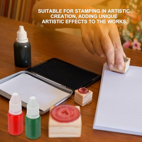 0.33oz Refill Ink for Stamps and Ink Pads, 6Pcs 10ml Stamp Pad Ink Refill view 5