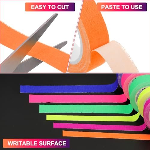 0.6 Inch x 16 Feet Neon Gaffer Cloth Tape view 4