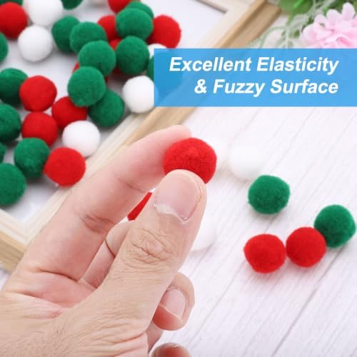 0.6" Pom Poms for Crafts, 150Pcs High Elastic Fuzzy, Pastel Balls for Art view 3