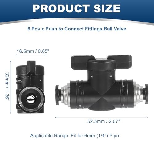 0-60 Degree BUC Air Flow Control Valve Quick Straight Connectors Air Hose view 2