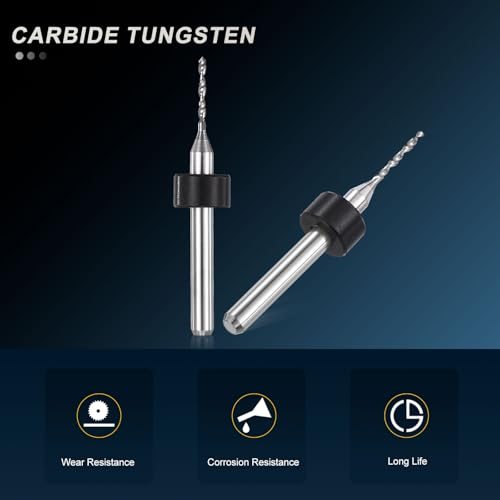 0.6mm-1.5mm Micro Drill Bits Set Carbide Tungsten Steel view 3