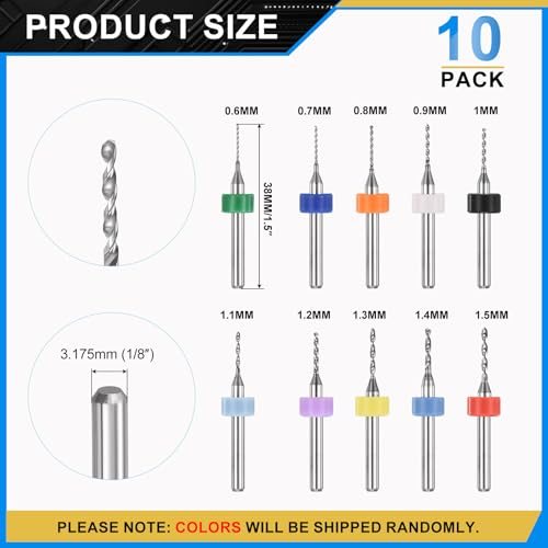 0.6mm-1.5mm Micro Drill Bits Set Carbide Tungsten Steel view 2