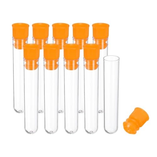 0.6x2.4" Plastic Sewing Needle Storage Holder Orange 10 Pcs — PATIKIL