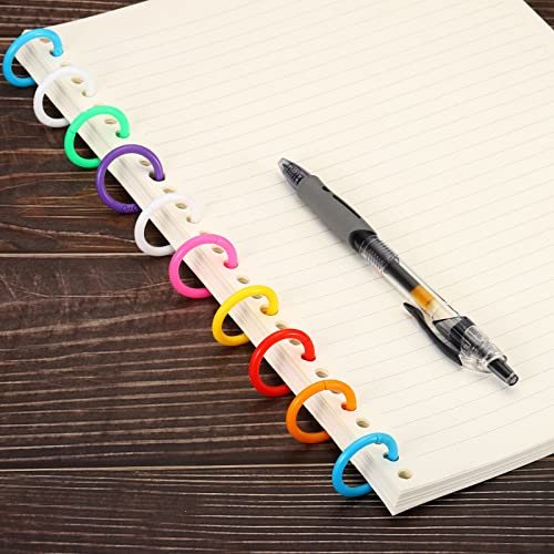 0.8" OD 0.6" ID Loose Leaf Rings Binder Plastic O Rings 50Pcs view 5