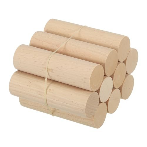 1-1/5 x 4 Inch Dowel Rods Wood Sticks Unfinished Round Dowels 10pcs — PATIKIL