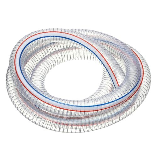 1-1/8" ID Wire Reinforced Hose 10 Ft PVC Vinyl Suction Tubing, High — PATIKIL