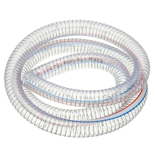 1-1/8" ID Wire Reinforced Hose 6.6 Ft PVC Vinyl Suction Tubing, High — PATIKIL