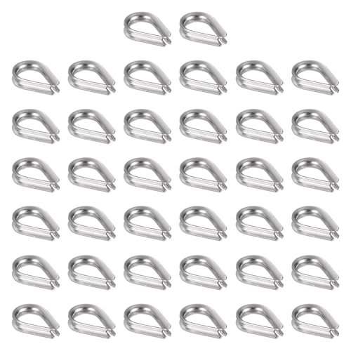 1/16" (2mm) Wire Rope Thimble M2 Cable Thimbles Rigging 38 Pcs — PATIKIL
