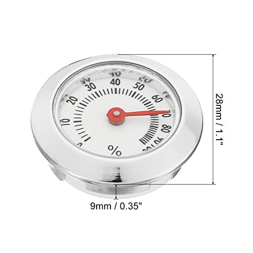 1.1Inch Round Indoor Outdoor Hygrometer, Mini Humidity Monitor Gauge No view 2