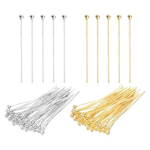 1.2" Ball Pins Jewelry Making Headpins Straight Pins Findings — PATIKIL