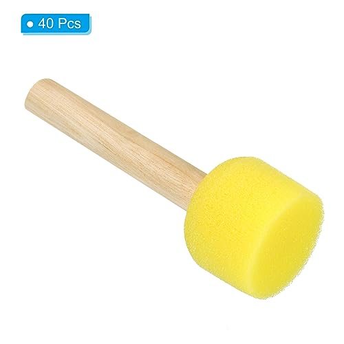 1.2" Paint Sponges - 40 Pack Round Sponge Foam Brushes view 3