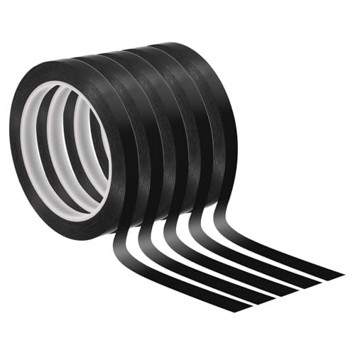 1/2" Whiteboard Tape 5pcs 72 Yard Thin Dry Erase Tape, Black — PATIKIL