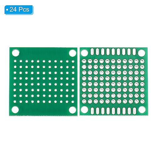 1.2"x1.2" PCB Board Circuit 24 Pcs Solderable Breadboard Green view 3