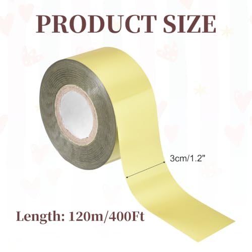 1.2"x400' Hot Stamping Foil Paper Heat Transfer Light Yellow, Hot view 2