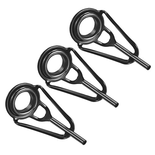 1.2mm Tube Dia Fishing Rod Tips Repair Kit, 3pcs Stainless Steel Black — PATIKIL