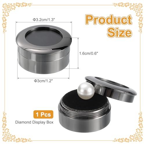 1.2x0.6 Inch Small Gemstone Display Case, 1 Pcs Loose Diamond Display Box view 2