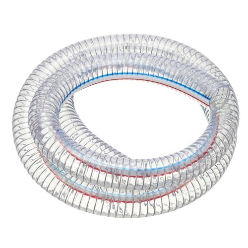 1-3/8" ID Wire Reinforced Hose 6.6 Ft PVC Vinyl Suction Tubing, High — PATIKIL