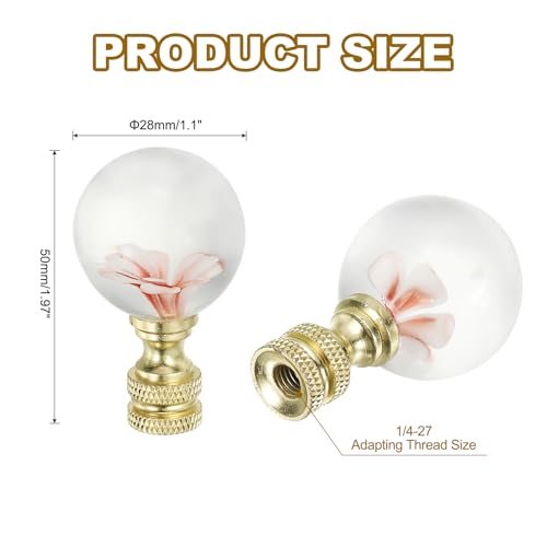 1/4-27 Lamp Finial Cap for Lampshade Harp Top view 2