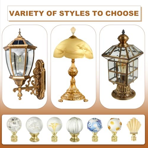 1/4-27 Lamp Finial Cap for Lampshade Harp Top view 5
