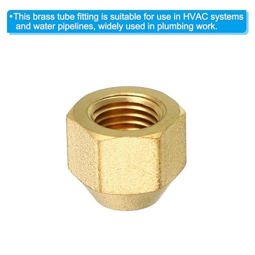 1/4" Brass Flare Cap view 4
