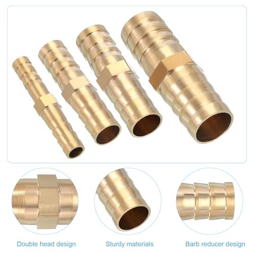 1/4" Brass Hose Barb Fitting view 3