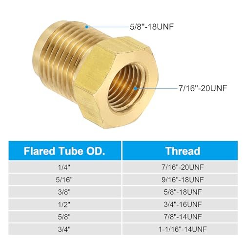 1/4" Female x 3/8" Male Flare Connectors view 5
