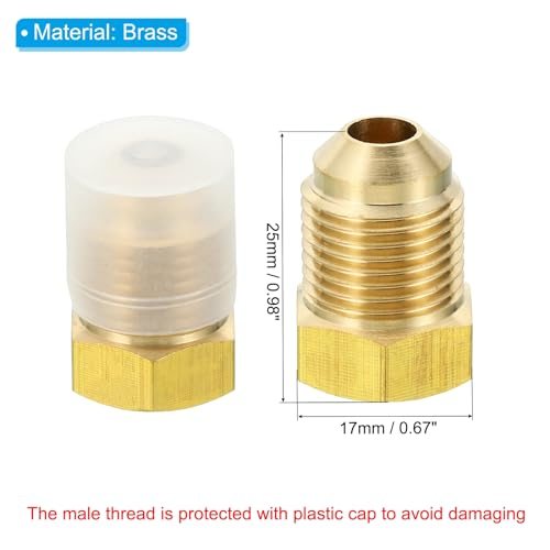 1/4 Inch Female Flare x 3/8 Inch Male Flare Connectors view 2