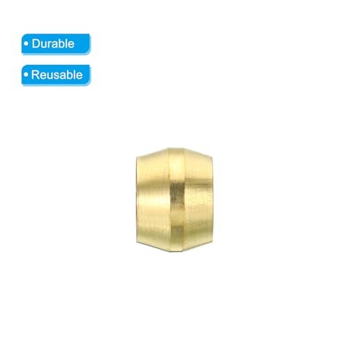 1/4 Inch Tube OD Brass Compression Sleeves and Ferrules, 25 Pack Brass view 4