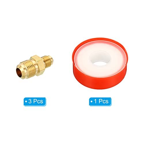 1/4 SAE Male x 3/8 SAE Male Brass Tube Coupler view 3