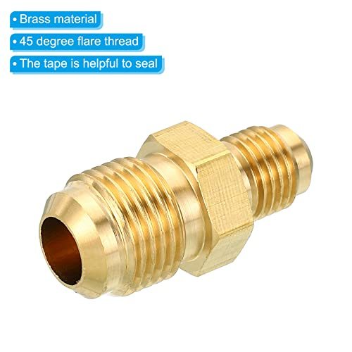 1/4 SAE Male x 3/8 SAE Male Brass Tube Coupler view 4