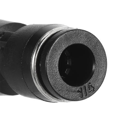 1/4" to 6mm Reducing Push to Connect Air Line Fitting, 2 Pack Straight view 4