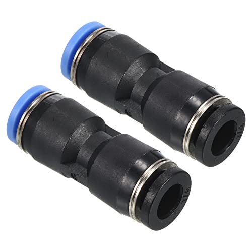 1/4" to 6mm Reducing Push to Connect Air Line Fitting, 2 Pack Straight — PATIKIL
