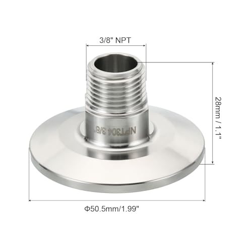 1.5 Inch TC Tri Clamps Adaptor, Ferrule 50.5mm view 2