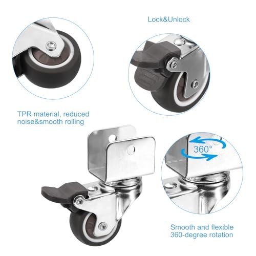 1.5" Swivel Caster Wheels view 4
