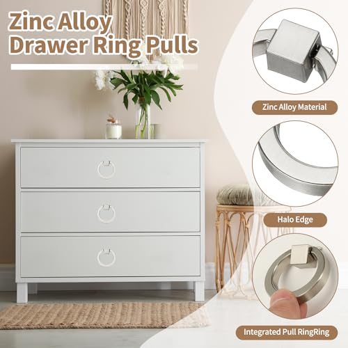 1.57" Zinc Alloy Hole Ring Cabinet Knobs view 3