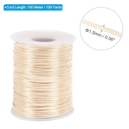 1.5mm x 109 Yard Nylon Satin Cord, Nylon Beading String Knotting Cord view 2