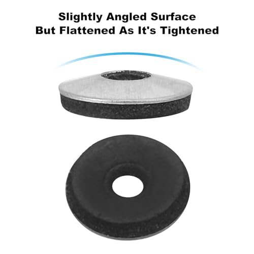1/6" x1/2" EPDM Bonded Sealing Washers, 100Pcs Galvanized #8 view 4