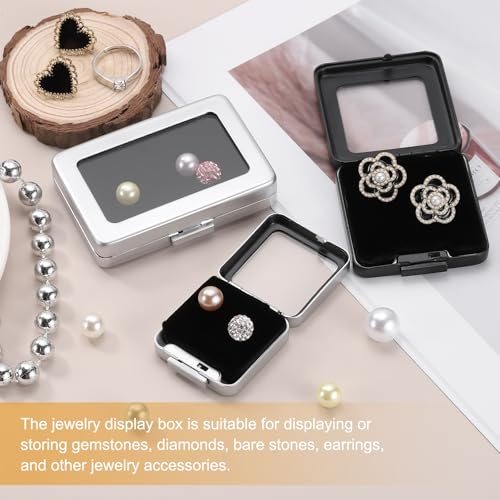 1.6x1.6x0.6 Inch Gemstone Display Box, Diamond Storage Boxes Jewelry view 4