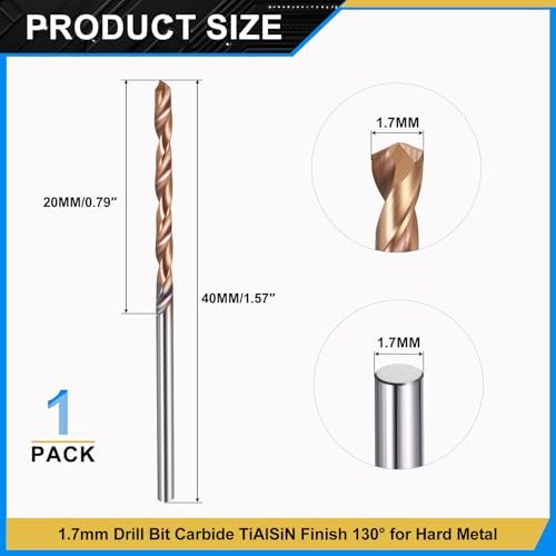 1.7mm Drill Bit Carbide view 2