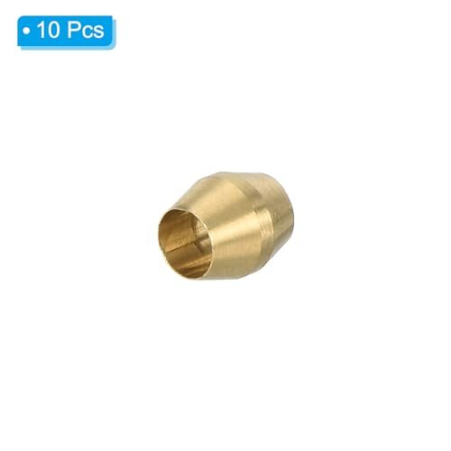 1/8" ID Compression Sleeve Ferrules, 10 Pack Brass Sleeve Ferrules view 3