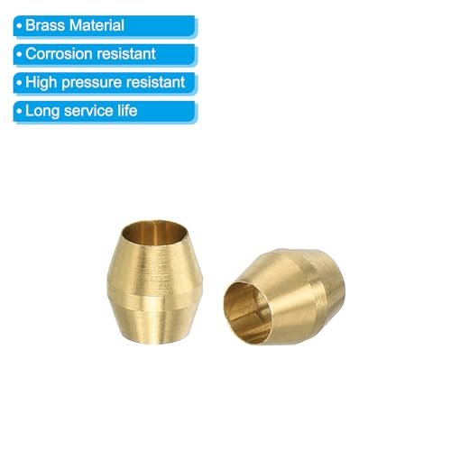 1/8" ID Compression Sleeve Ferrules, 10 Pack Brass Sleeve Ferrules view 4