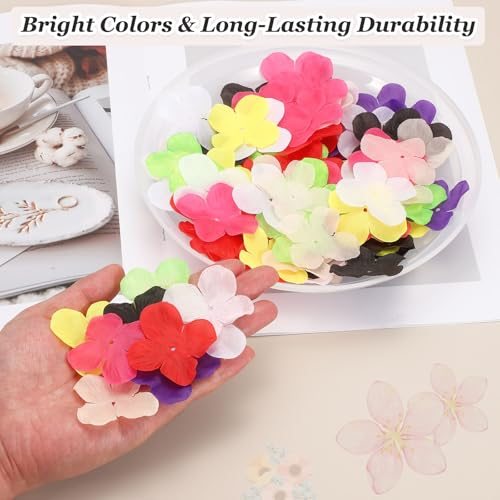 1.8 Inch (4.5cm) Flowers Patch, 100Pcs Artificial Flowers Handmade view 3
