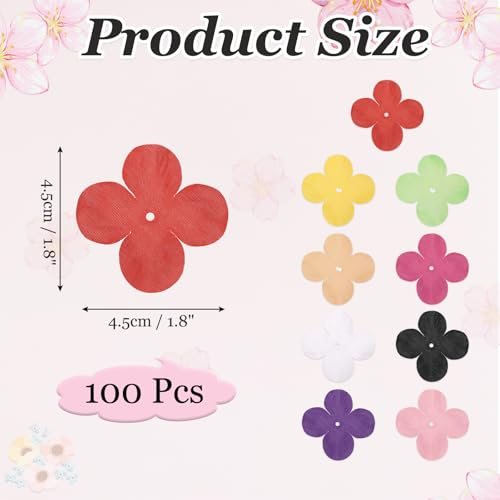 1.8 Inch (4.5cm) Flowers Patch, 100Pcs Artificial Flowers Handmade view 2