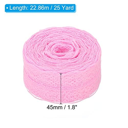 1.8 Inch Wide 25 Yards Lace Trim Ribbon, Sewing Lace Roll Gift Package view 2