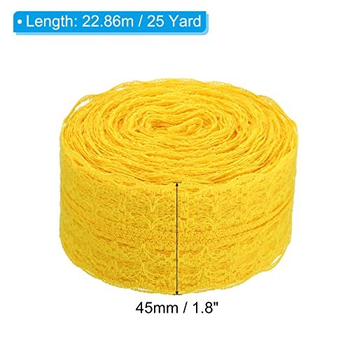 1.8 Inch x 25 Yards Lace Trim Ribbon, Non-Stretch Lace Sewing Roll Gift view 2