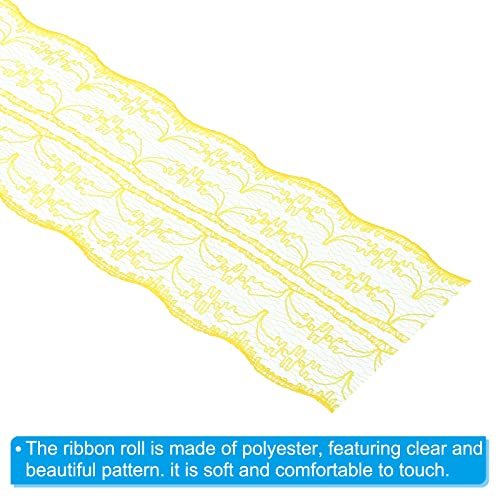 1.8 Inch x 25 Yards Lace Trim Ribbon, Non-Stretch Lace Sewing Roll Gift view 4