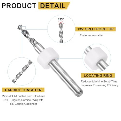 1/8" Shank 135° Mini Small Bits Print Circuit Board Drilling Tool view 4