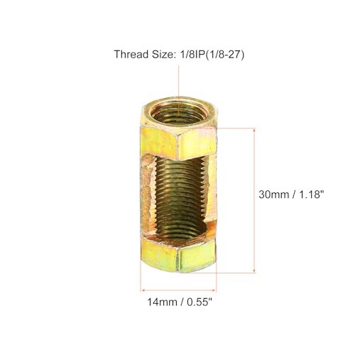 1/8IP (1/8-27) Hex Coupling Nut view 2