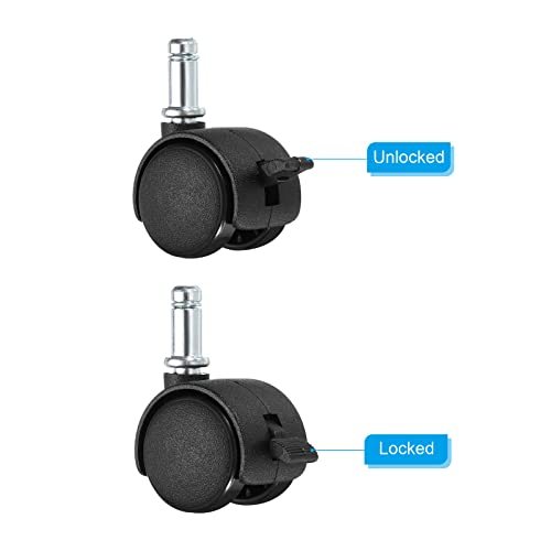 1 Inch Swivel Casters, 10 Pack Nylon 360 Degree Universal Circlip Swivel view 5