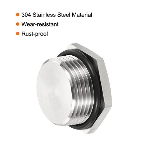 1 NPT Male Plug, 1 Pack Waterproof Dustproof 304 Stainless Steel Thread view 4
